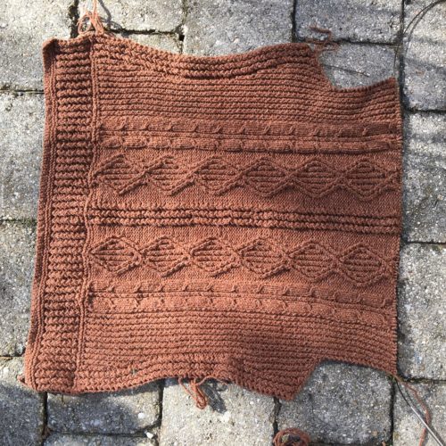 Tweedy Aran Cardigan WIP Wednesday 36/2016